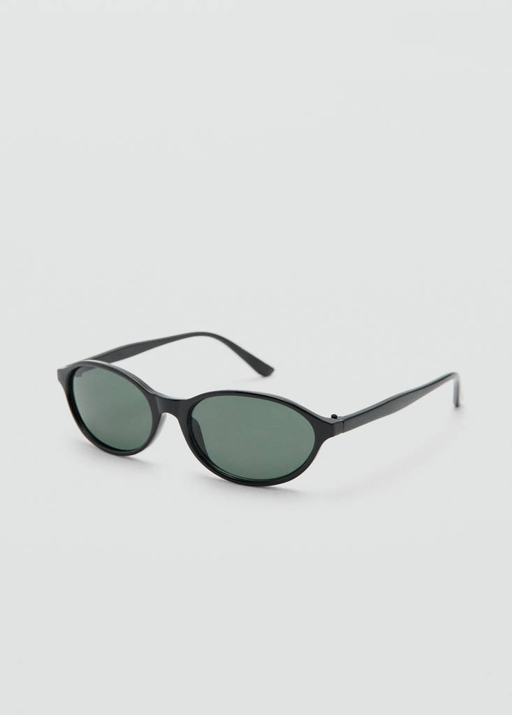 Rectangular-frame sunglasses — Black