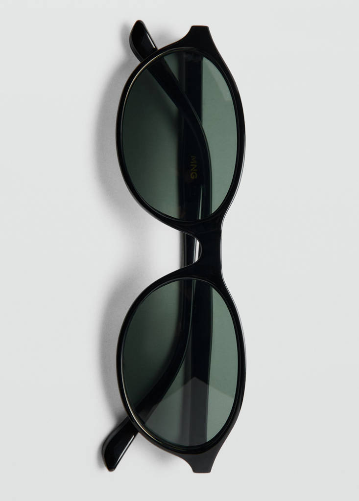 Rectangular-frame sunglasses — Black