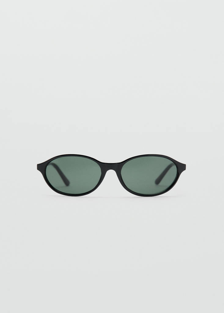 Rectangular-frame sunglasses — Black