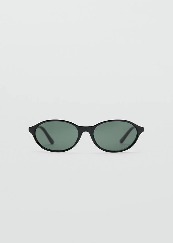 Rectangular-frame sunglasses — Black