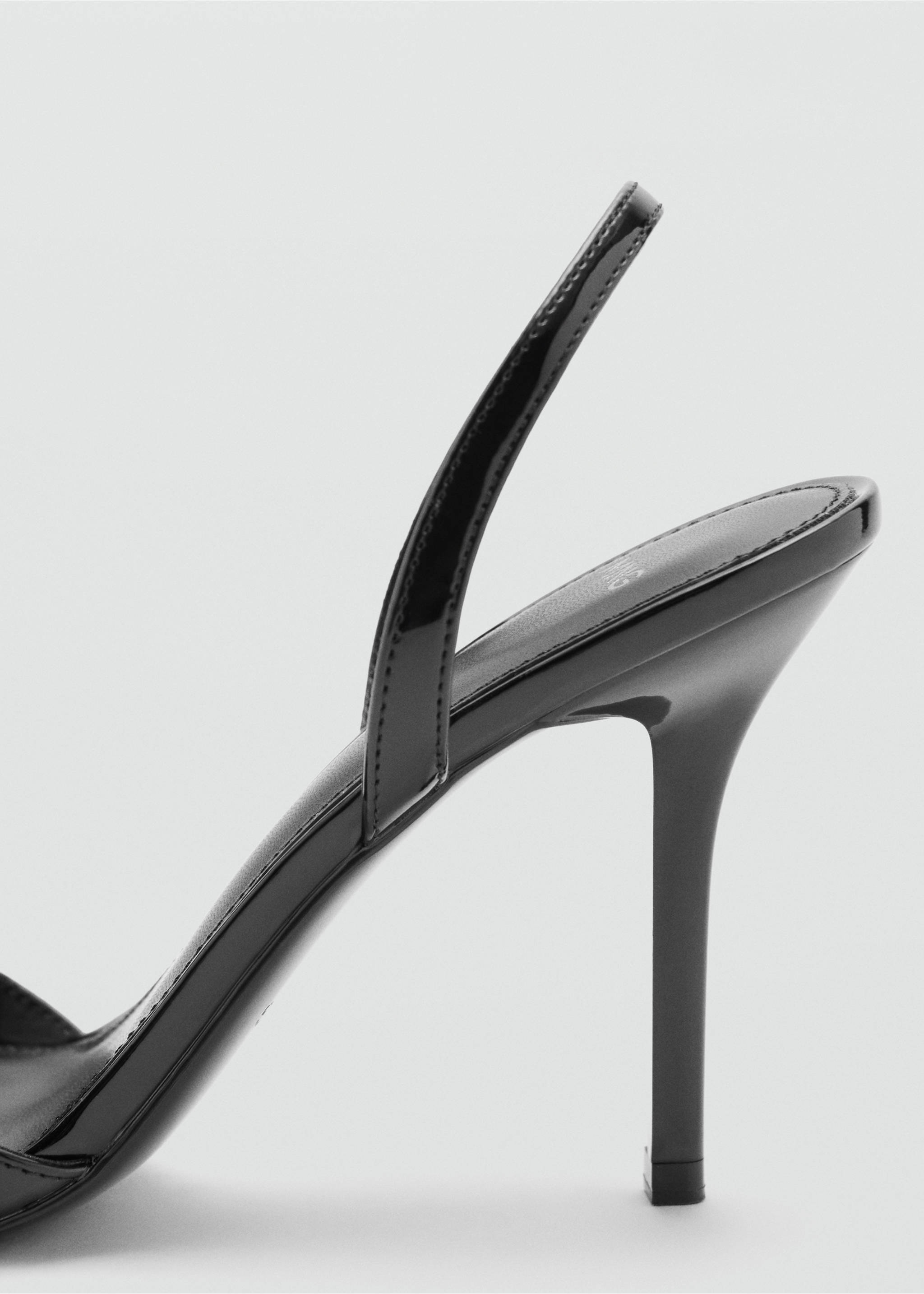 High-heeled sandals with buckle straps - Details of the article 1, Black. Ref: 37092536-00.