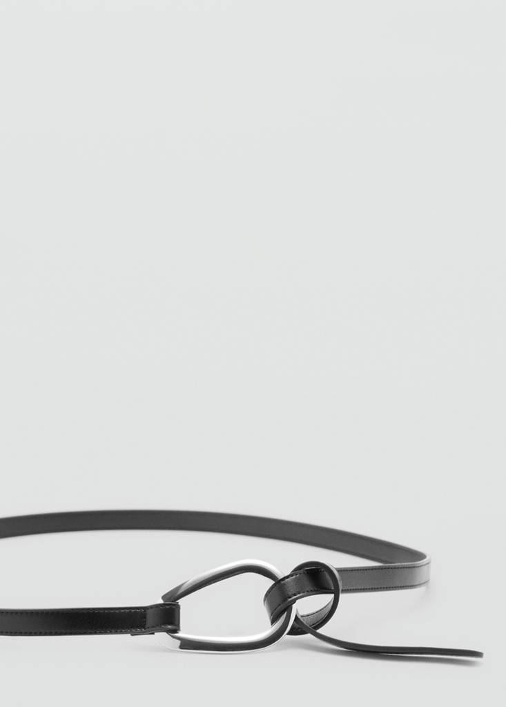 Thin belt with maxi-buckle — Black