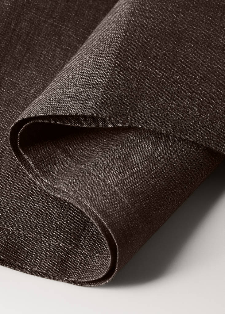 Pack of 2 melange linen napkins — Brown