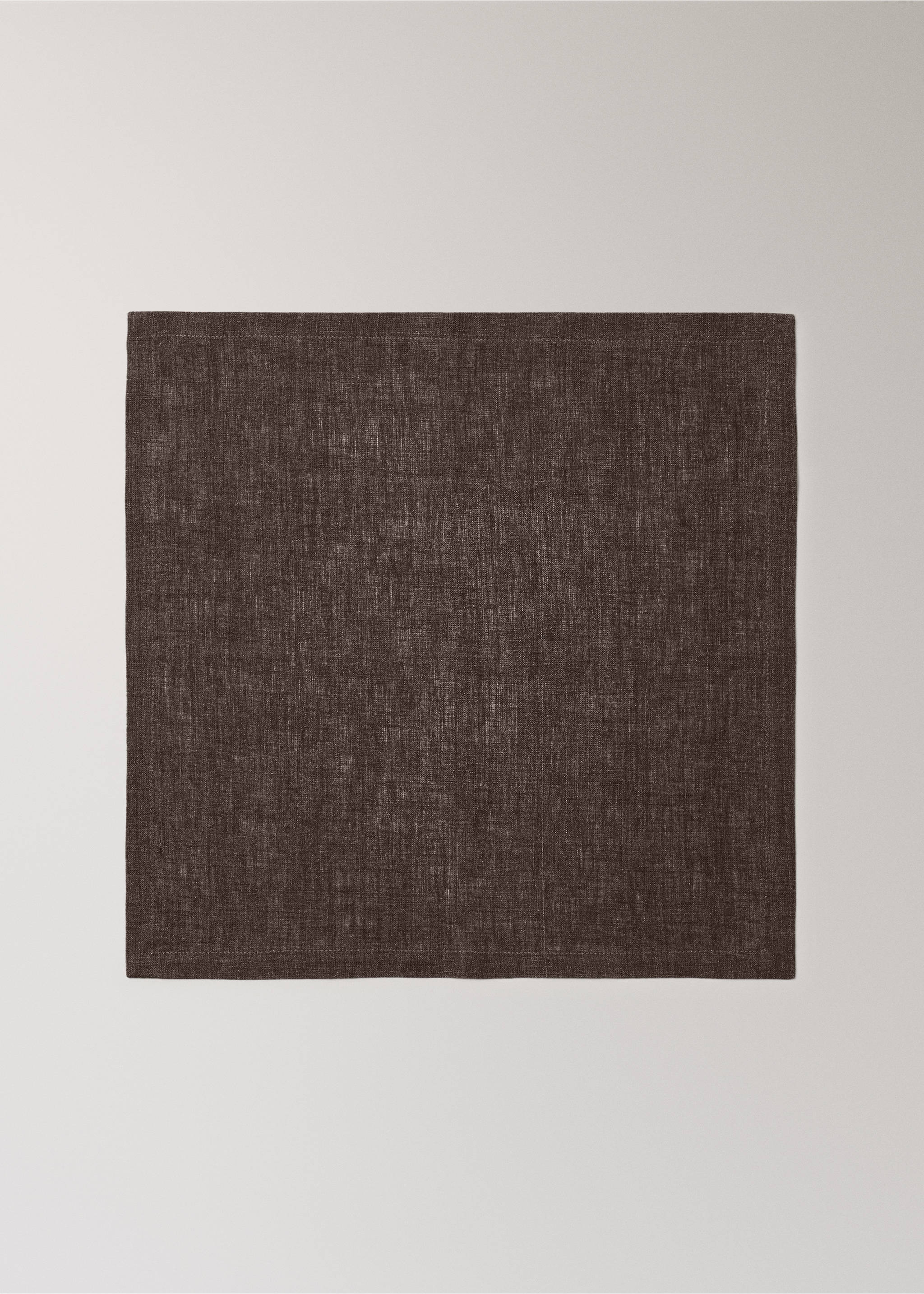 Pack of 2 melange linen napkins - Article without model, Brown. Ref: 37092542-00.