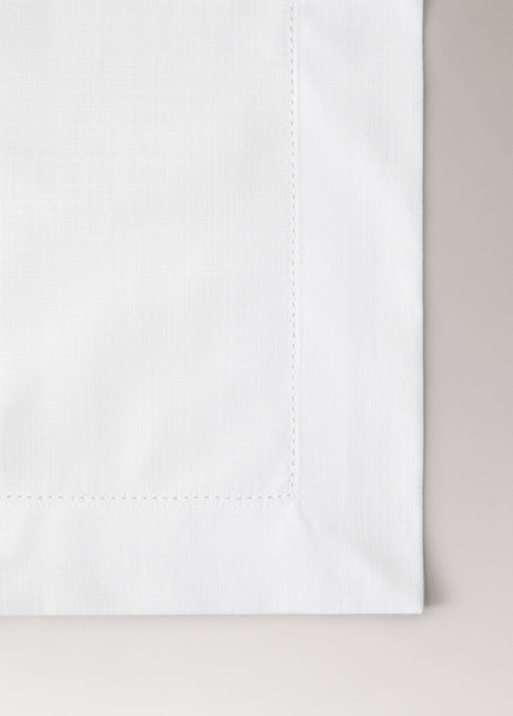 Cotton table runner with drawn threadwork - thumbnail 4