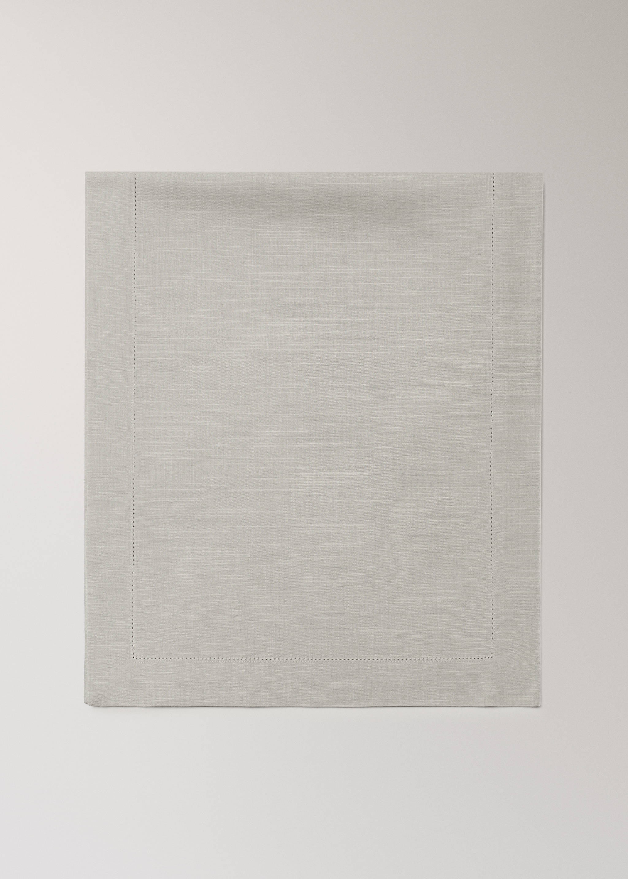 Cotton table runner with drawn threadwork - Article without model