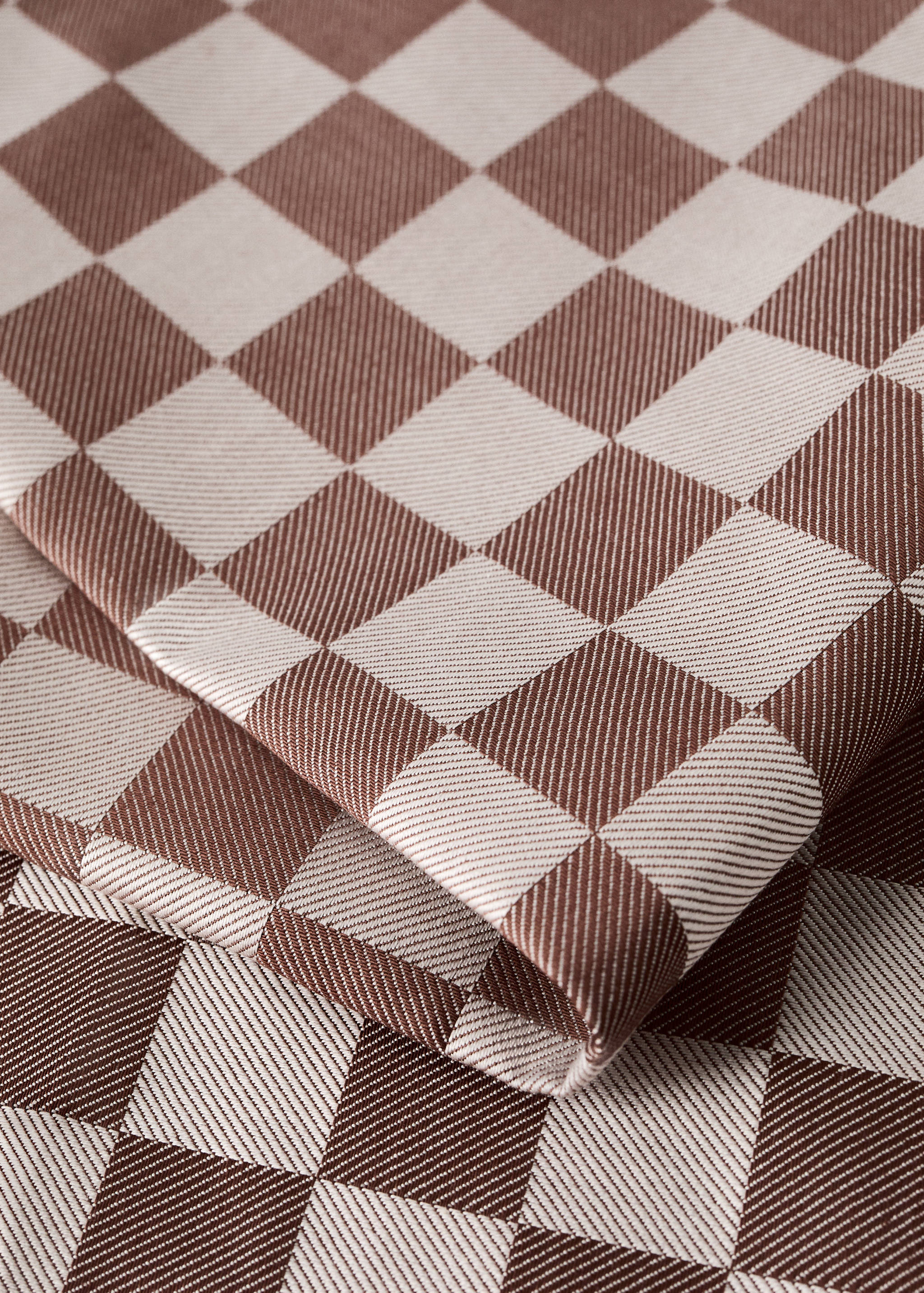 Pack of 2 cotton jacquard checkered napkins - Details of the article 2