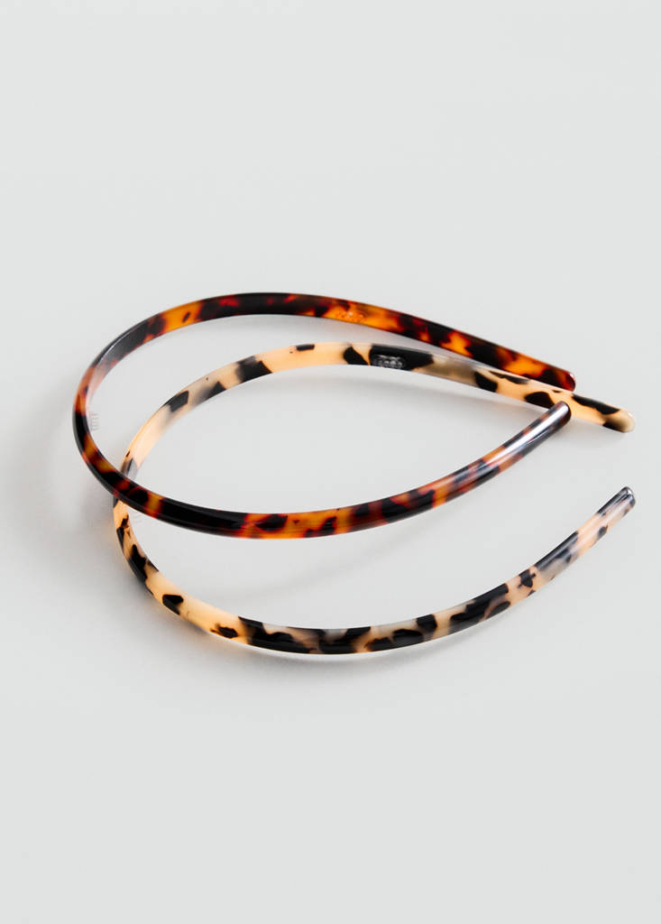 Set of 2 rigid headbands — Brown
