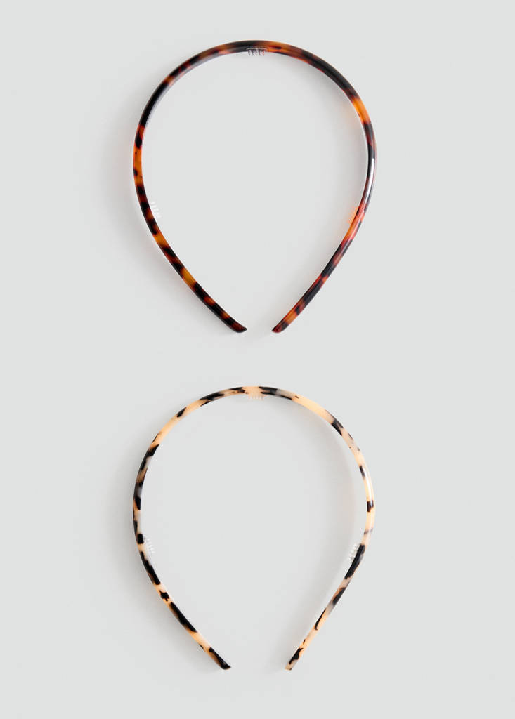 Set of 2 rigid headbands — Brown