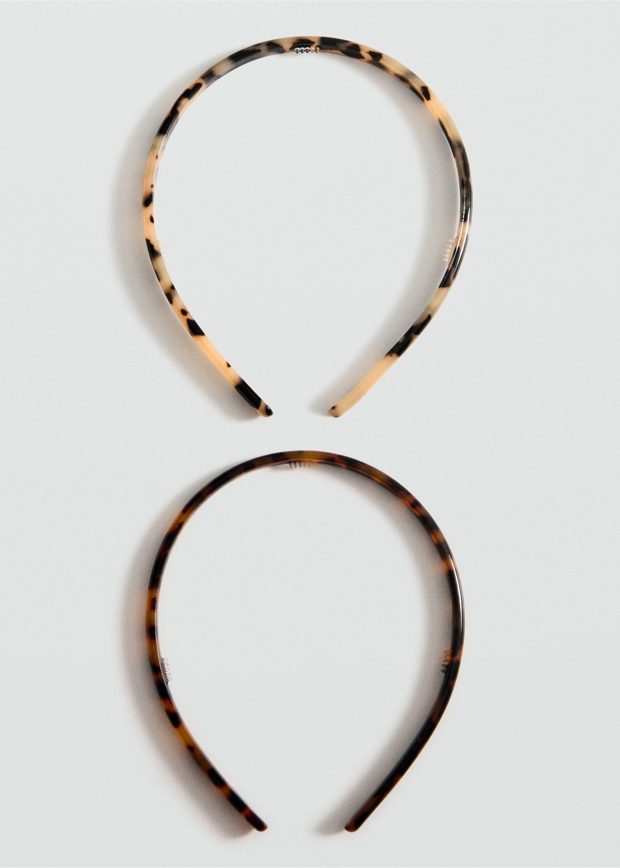Set of 2 rigid headbands - Article without model, Brown. Ref: 37092552-00.