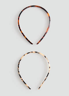 Set of 2 rigid headbands — Brown 1