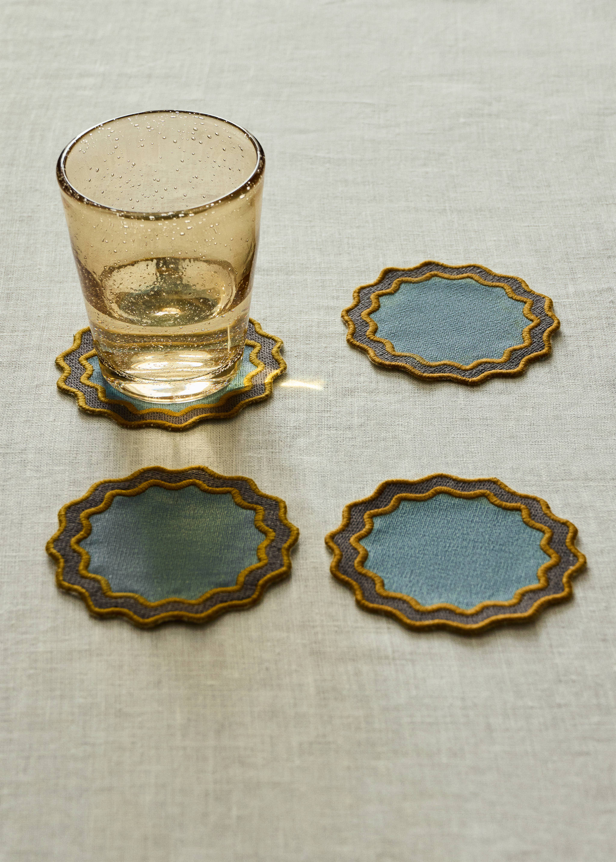100% cotton geometric placemats - General plane