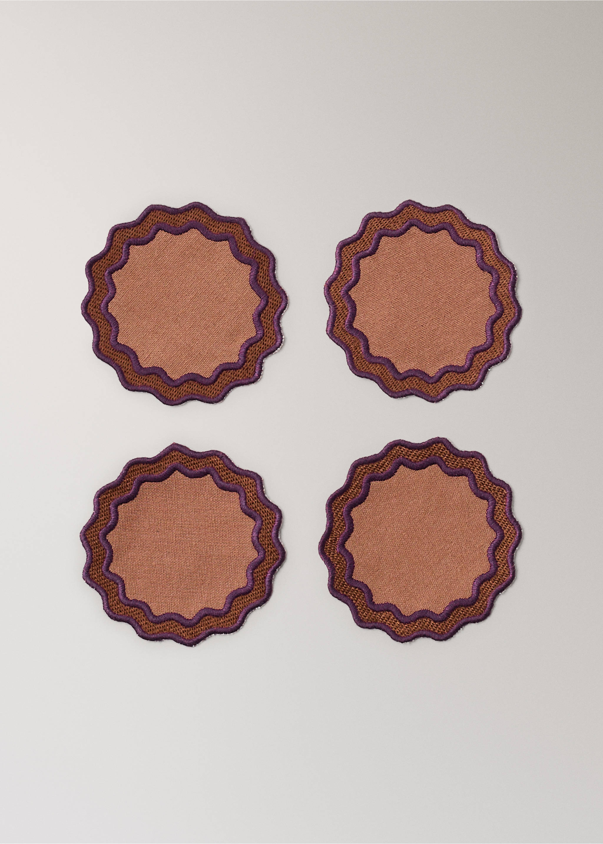 100% cotton geometric placemats - Article without model, Pink. Ref: 37092553-00.