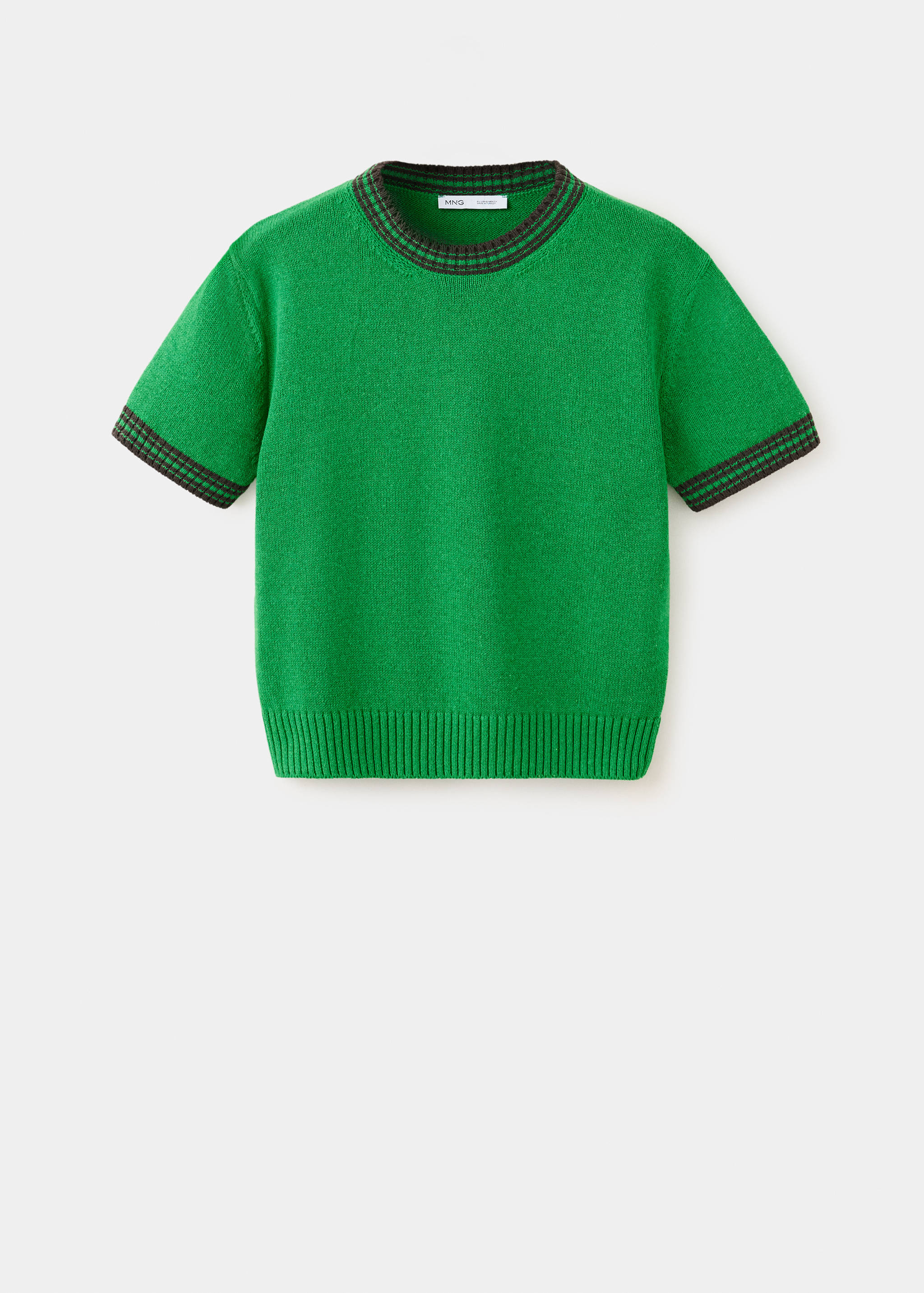 Pull en maille liserés contrastants - Article sans modèle
