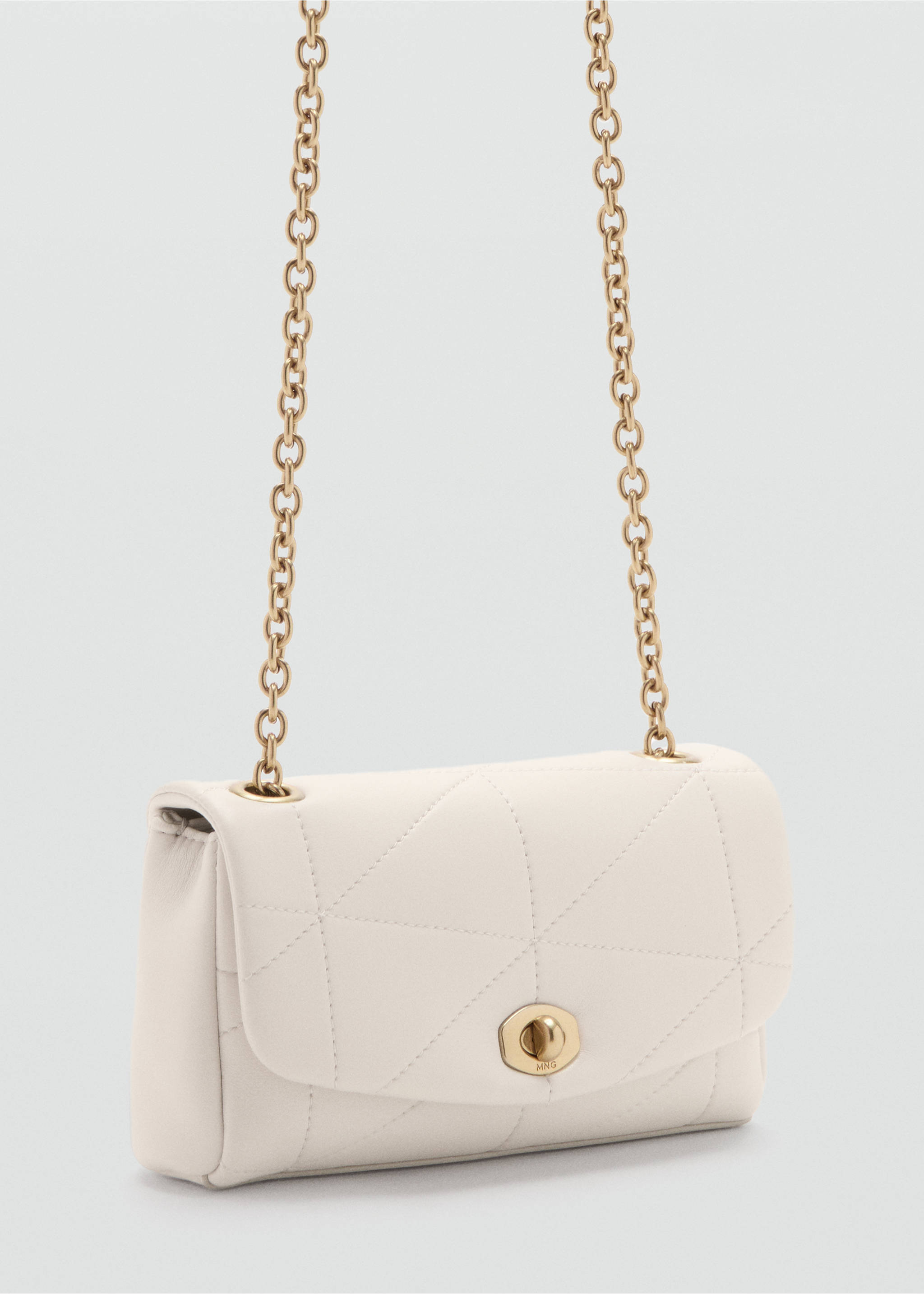 Crossbody bag with flap - Medium plane, Off White. Ref: 37092555-00.