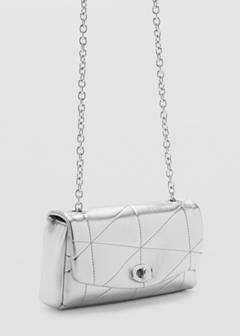 Crossbody bag with flap — Silver 1