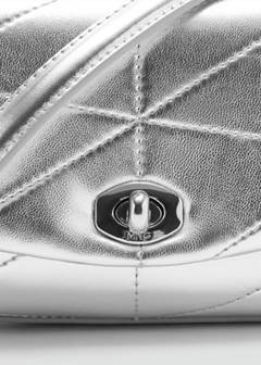 Crossbody bag with flap — Silver 2