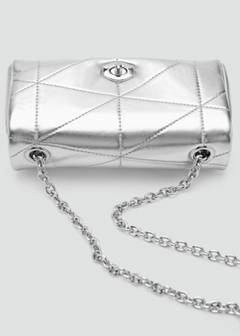 Crossbody bag with flap — Silver 3