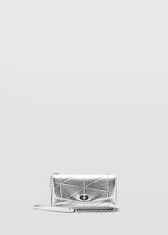 Crossbody bag with flap — Silver 4