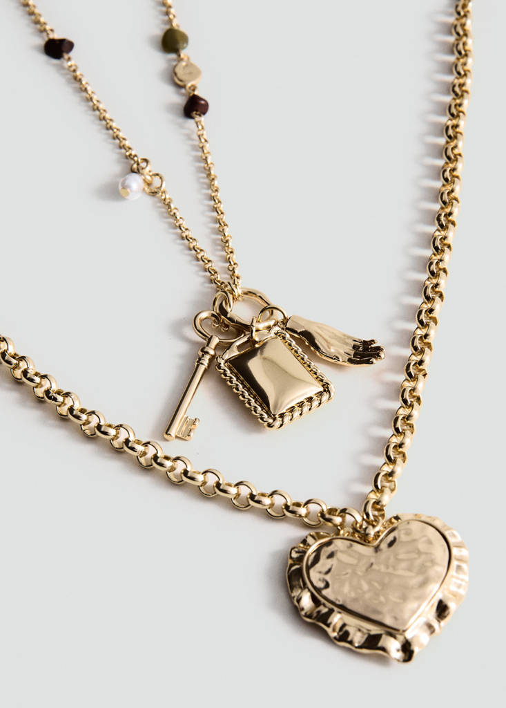 Set of combined bead pendants — Gold