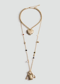 Set of combined bead pendants — Gold 1
