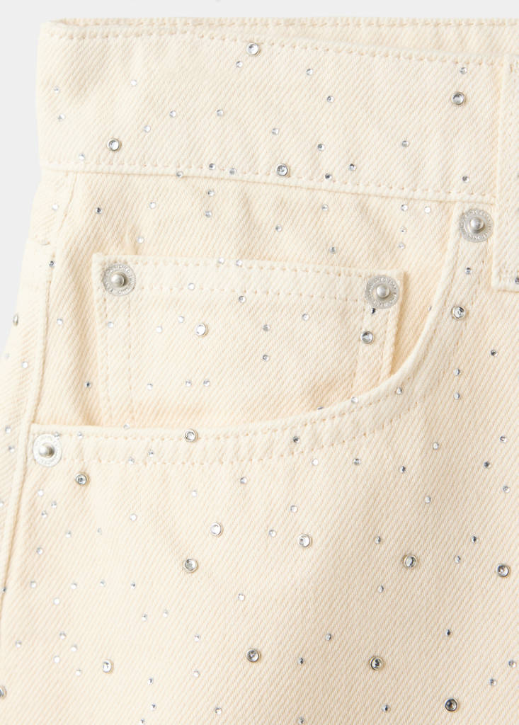 Strass denim skirt — Off White