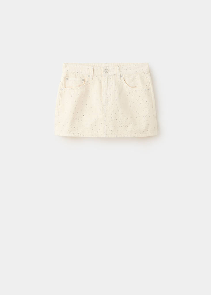 Strass denim skirt — Off White