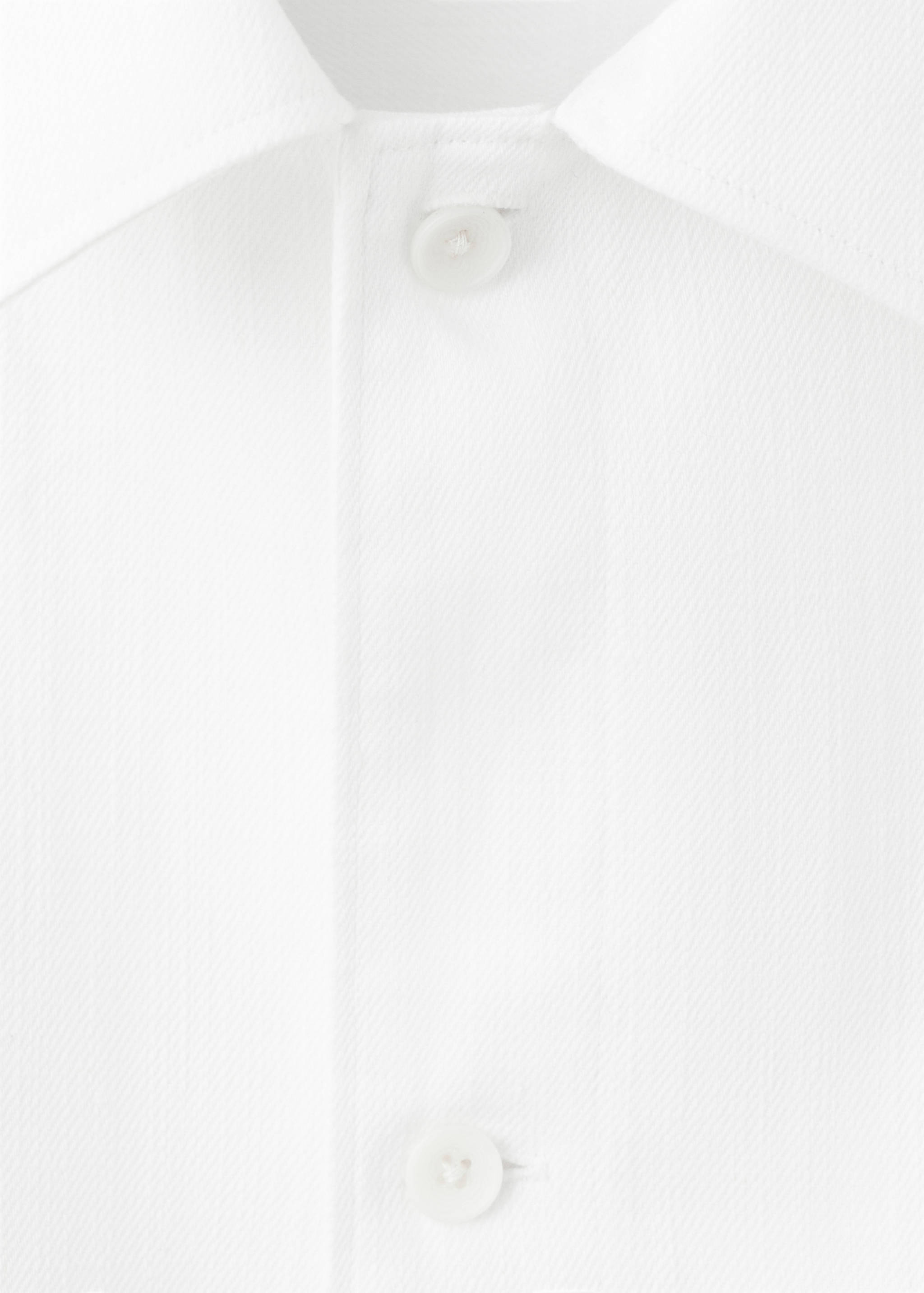 Regular fit cotton-linen blend overshirt - Details of the article 8