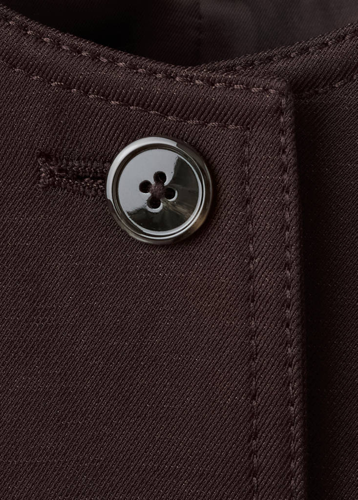 Lyocell buttoned gilet — Chocolate