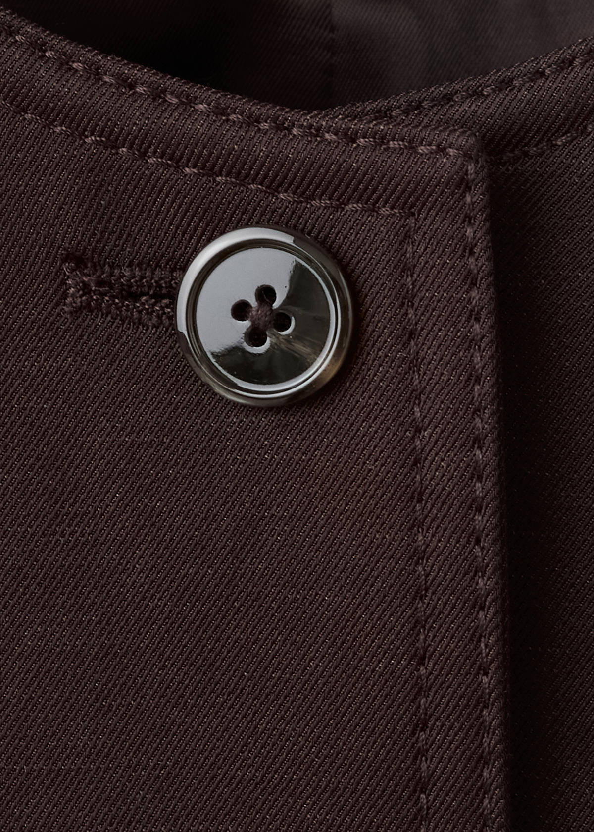 Lyocell buttoned gilet — Chocolate