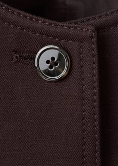 Lyocell buttoned gilet — Chocolate 6