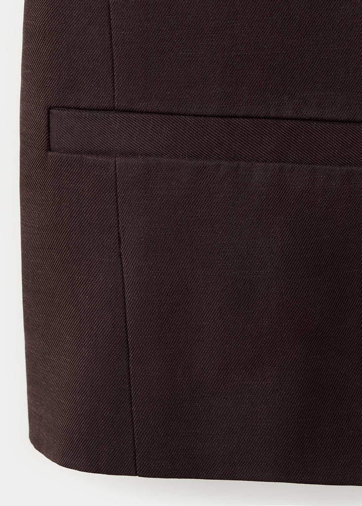 Lyocell buttoned gilet — Chocolate