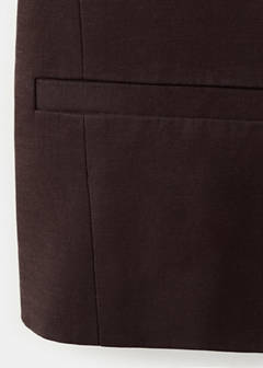 Lyocell buttoned gilet — Chocolate 7