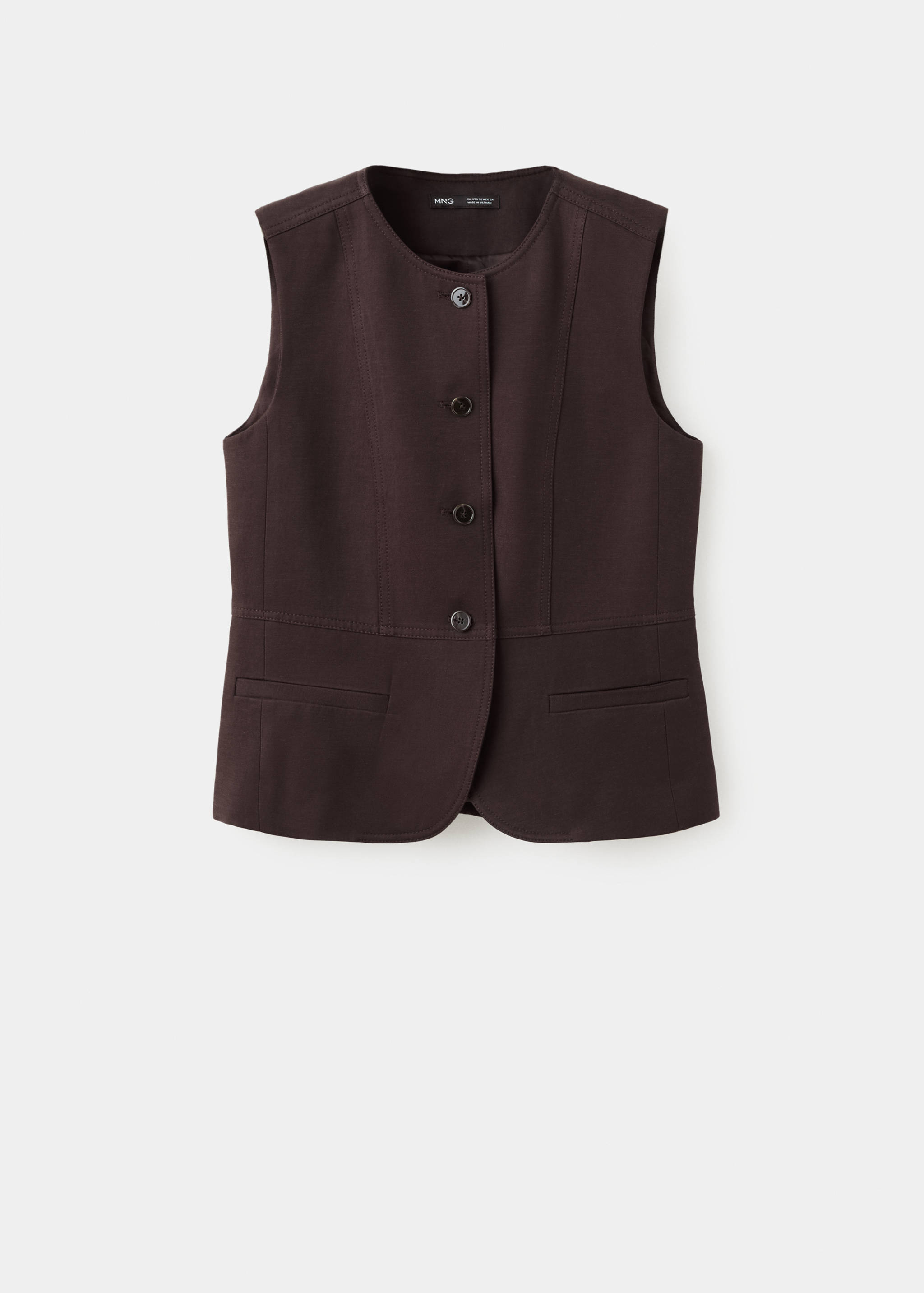 Lyocell buttoned gilet - Article without model