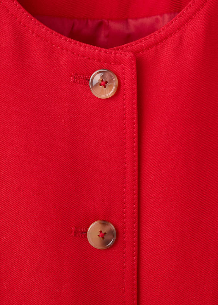 Lyocell buttoned gilet — Red