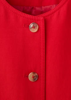 Lyocell buttoned gilet — Red 7