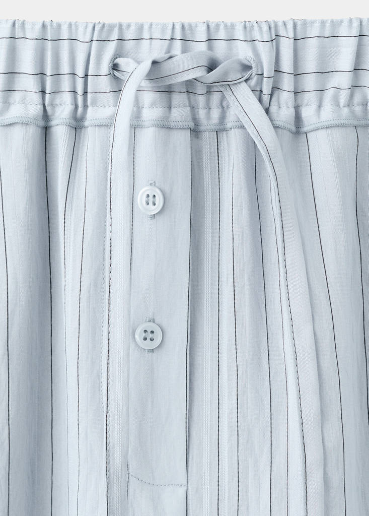 Straight striped trousers — Blue