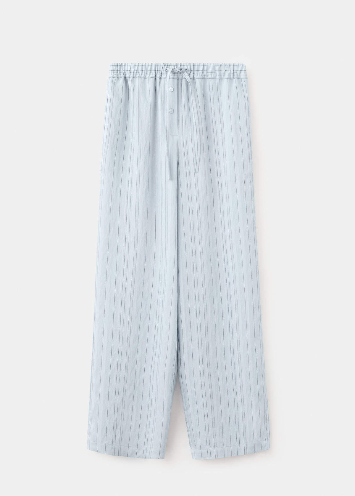 Straight striped trousers — Blue