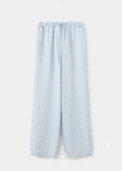 Straight striped trousers — Blue 5
