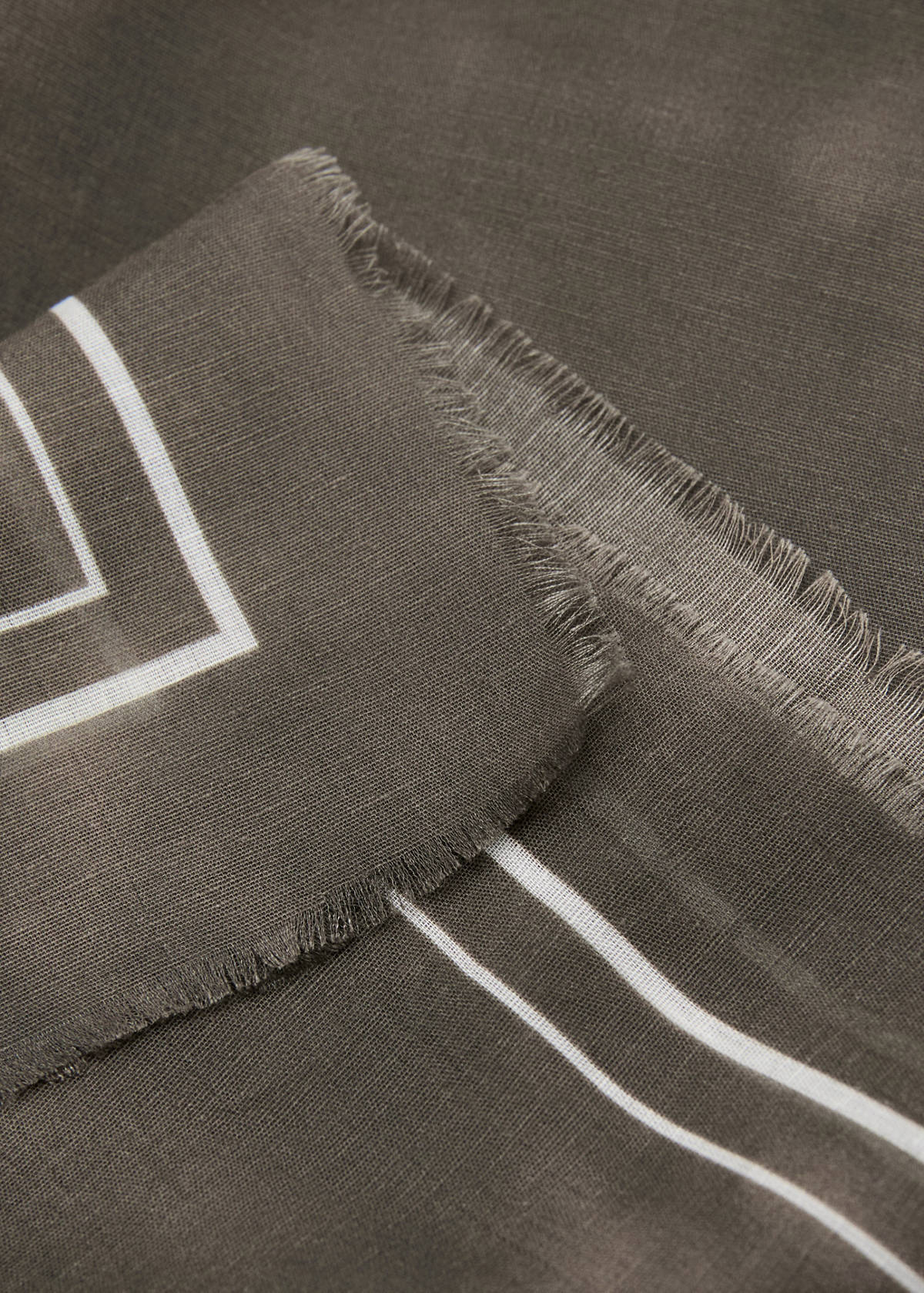 Modal cotton printed foulard — Brown