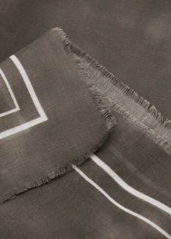 Modal cotton printed foulard — Brown 2