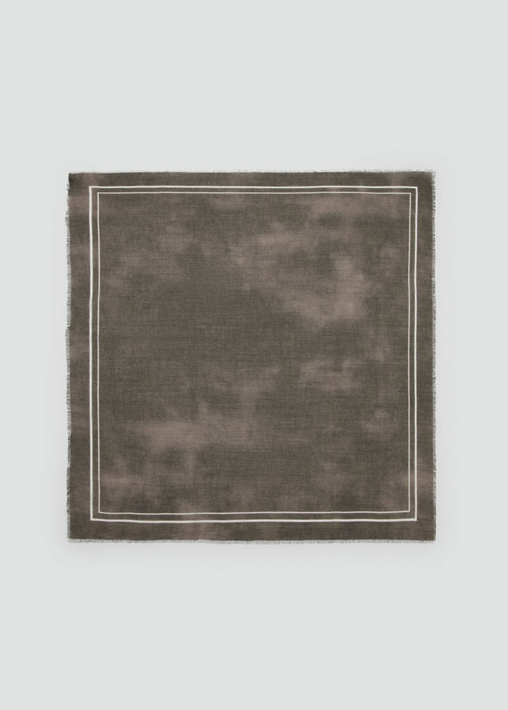 Modal cotton printed foulard — Brown