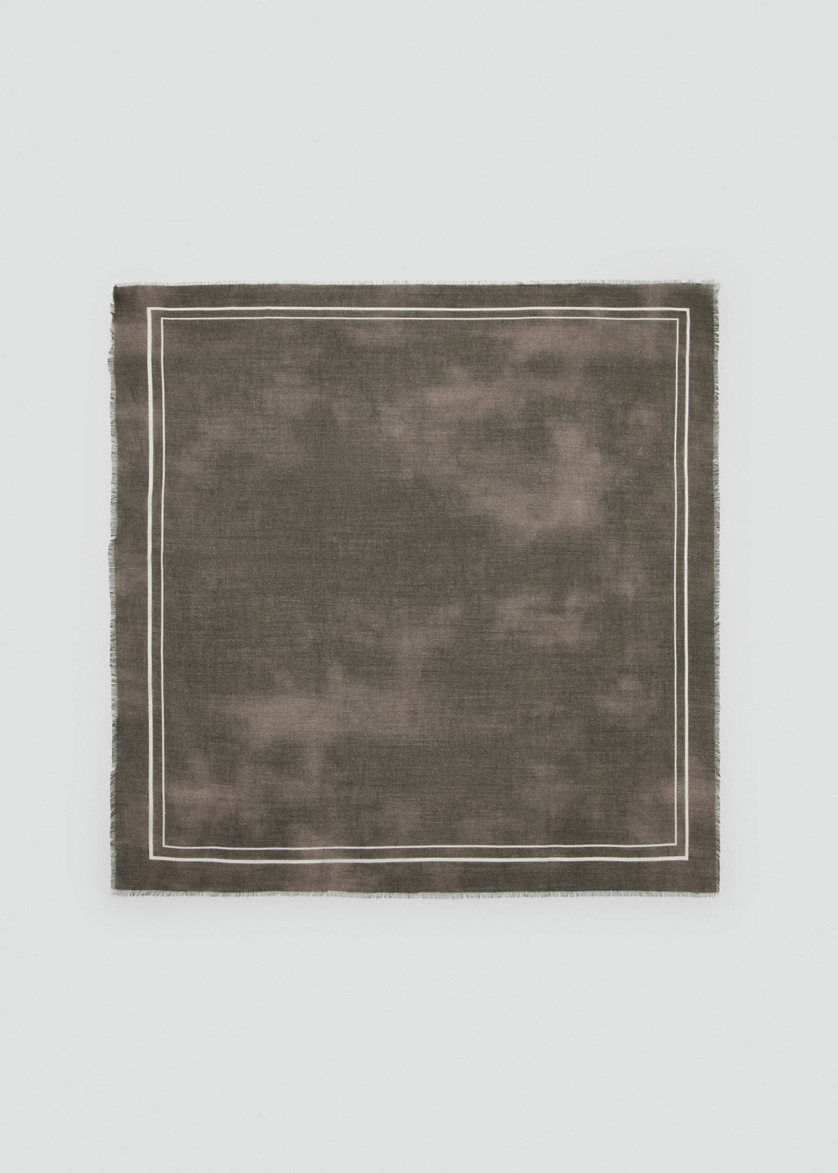 Modal cotton printed foulard — Brown