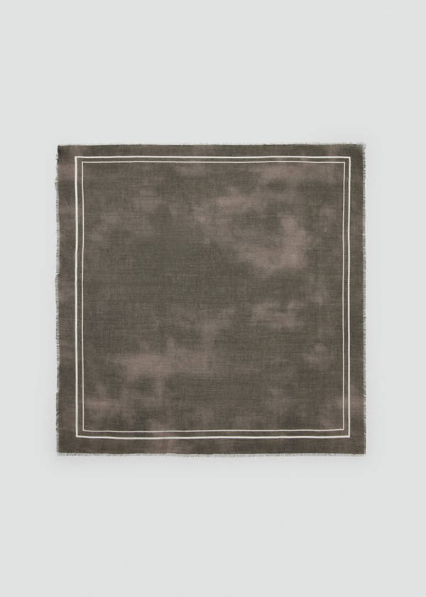 Modal cotton printed foulard — Brown