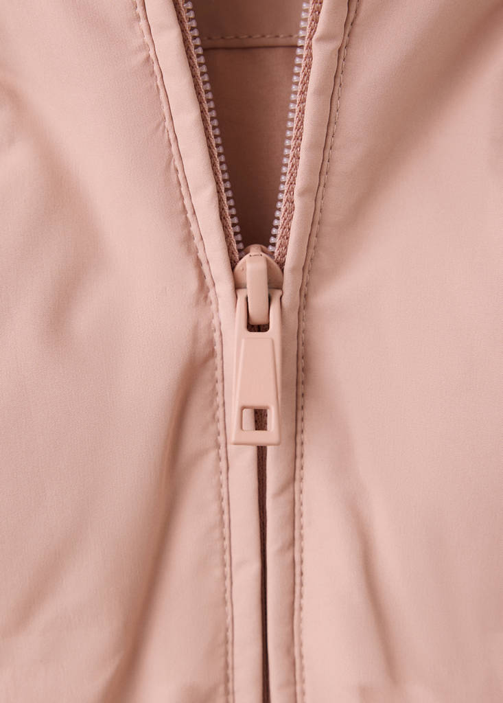 Long padded anorak with hood — Pink