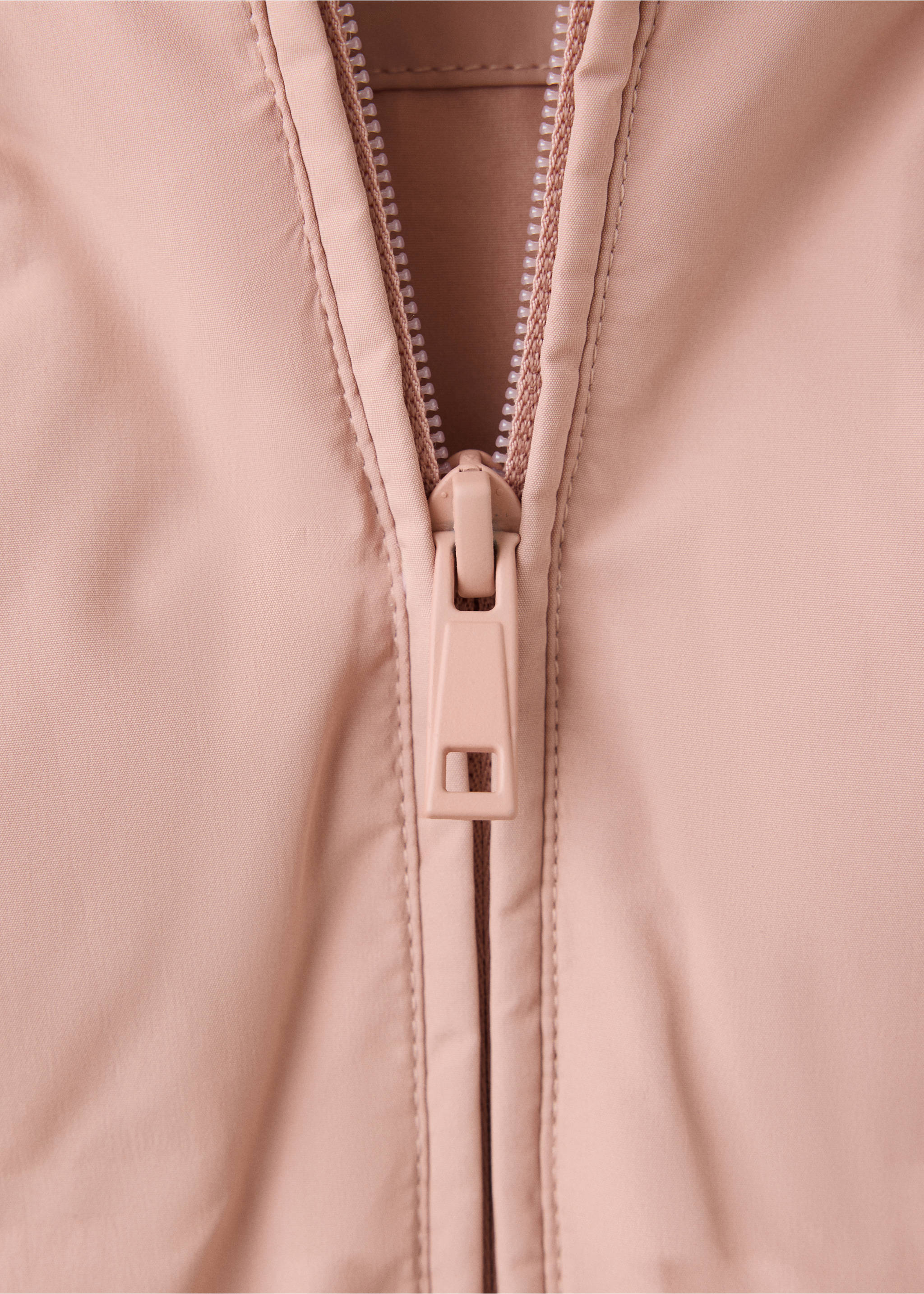Long padded anorak with hood - Details of the article 8, Pink. Ref: 37092896-00.