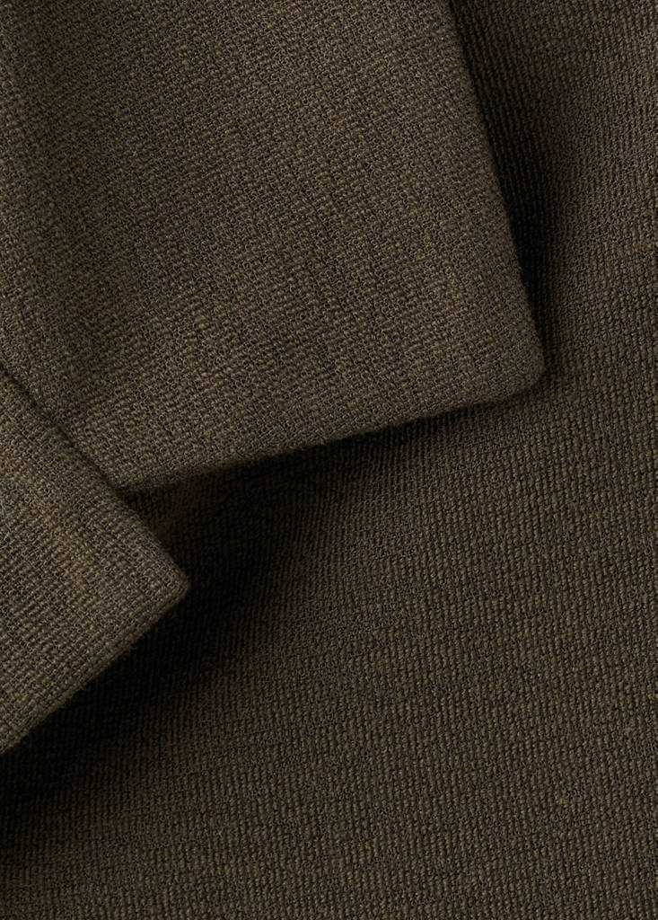 Regular fit cotton blend textured shirt — Brown