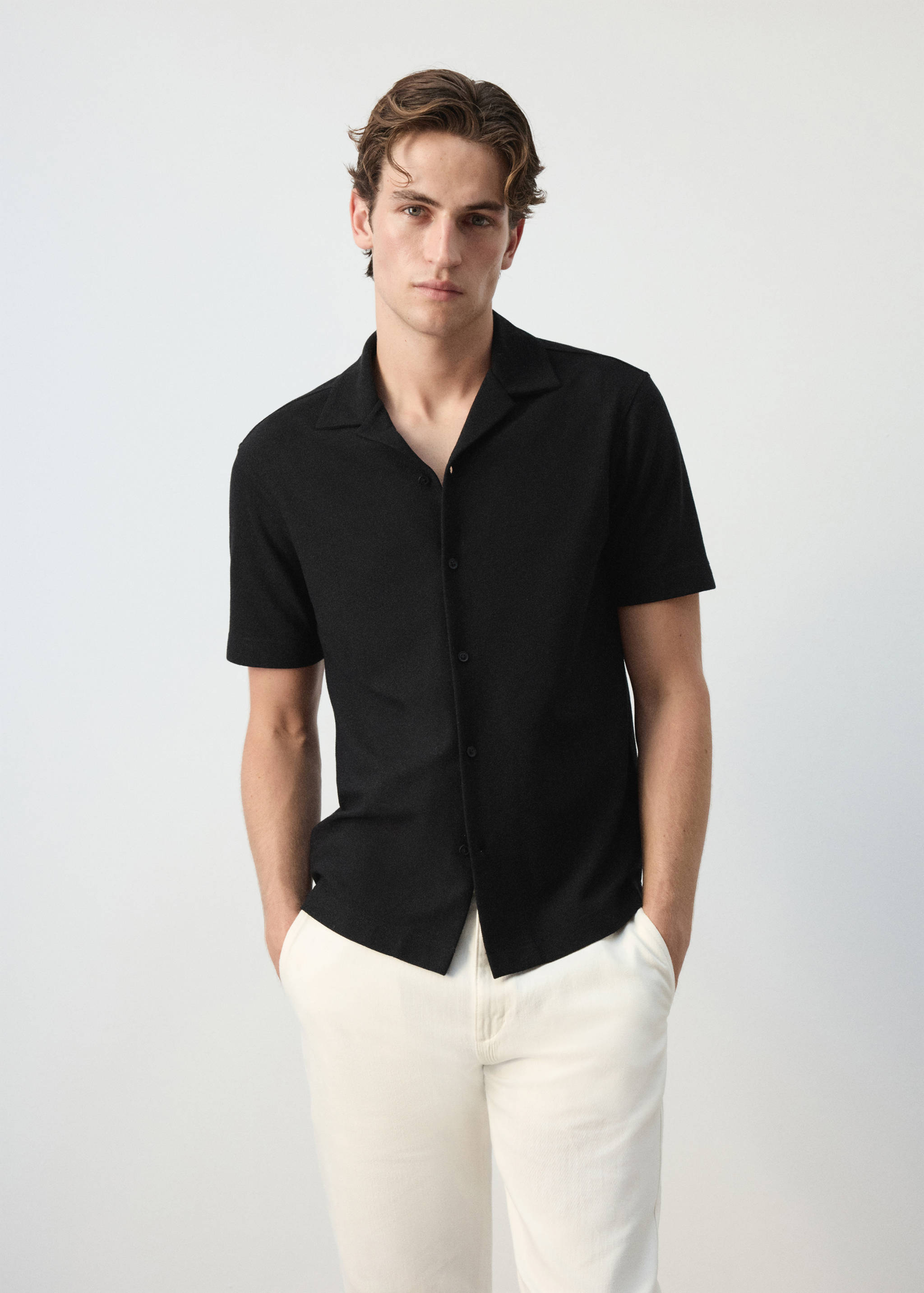 Regular fit textured shirt - Medium plane