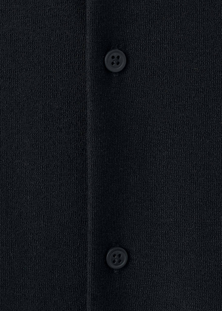 Regular fit cotton blend textured shirt — Black