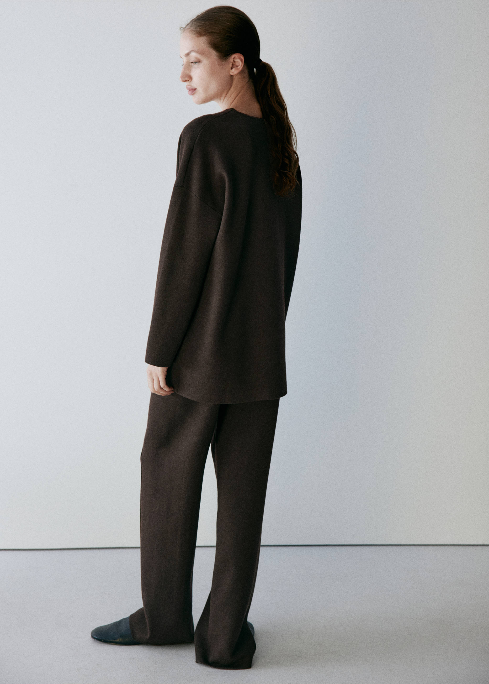 Pull en maille Milano - Verso de l’article, Chocolat. Ref: 37092898-00.